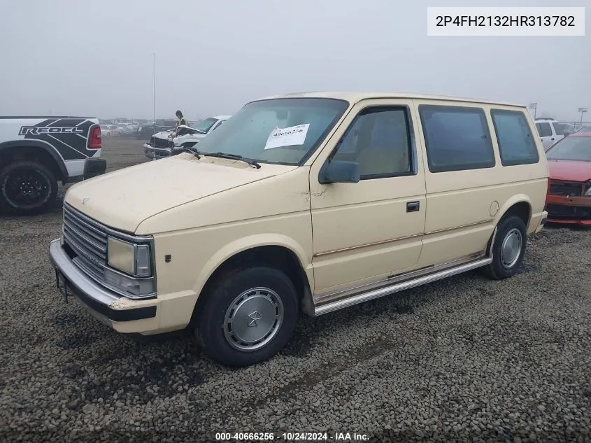 1987 Plymouth Voyager VIN: 2P4FH2132HR313782 Lot: 40666256