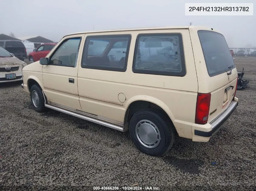 1987 Plymouth Voyager VIN: 2P4FH2132HR313782 Lot: 40666256