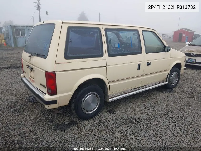 1987 Plymouth Voyager VIN: 2P4FH2132HR313782 Lot: 40666256