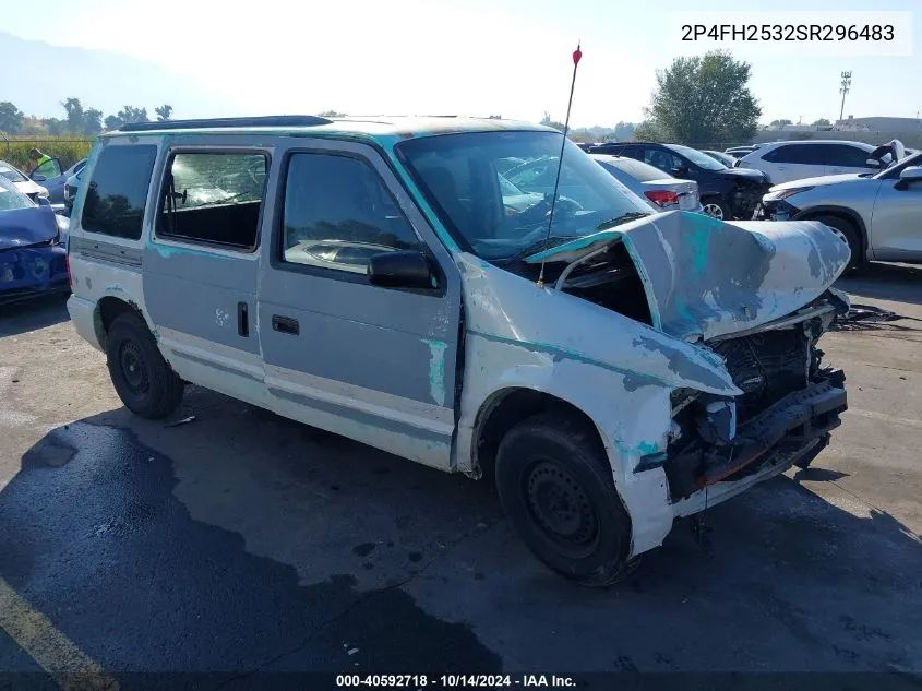 1995 Plymouth Voyager VIN: 2P4FH2532SR296483 Lot: 40592718