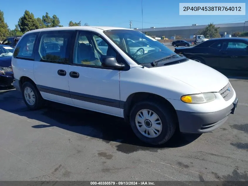 1996 Plymouth Voyager Se VIN: 2P4GP4538TR764012 Lot: 40350579