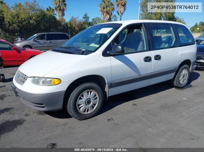 1996 Plymouth Voyager Se VIN: 2P4GP4538TR764012 Lot: 40350579