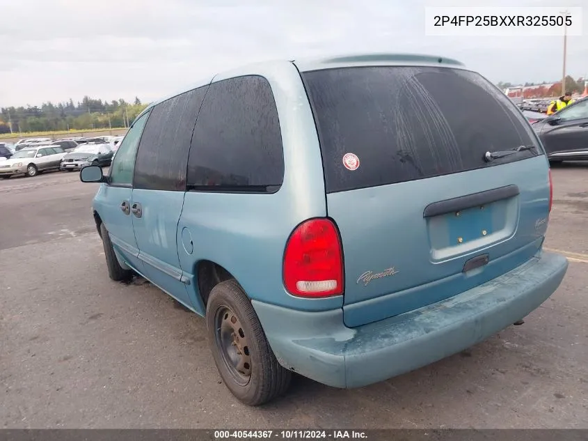 1999 Plymouth Voyager VIN: 2P4FP25BXXR325505 Lot: 40544367