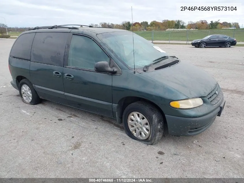 2000 Plymouth Voyager Se VIN: 2P46P4568YR573104 Lot: 40746865