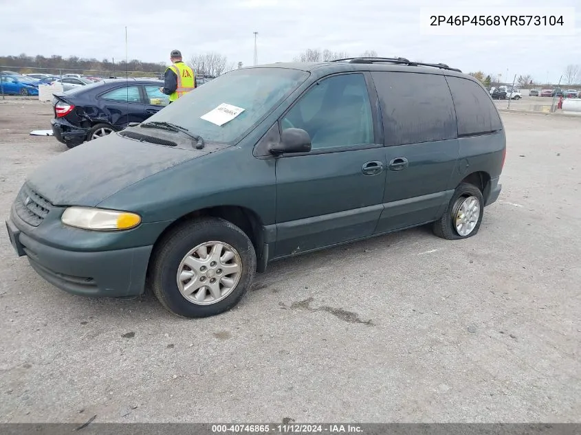 2000 Plymouth Voyager Se VIN: 2P46P4568YR573104 Lot: 40746865