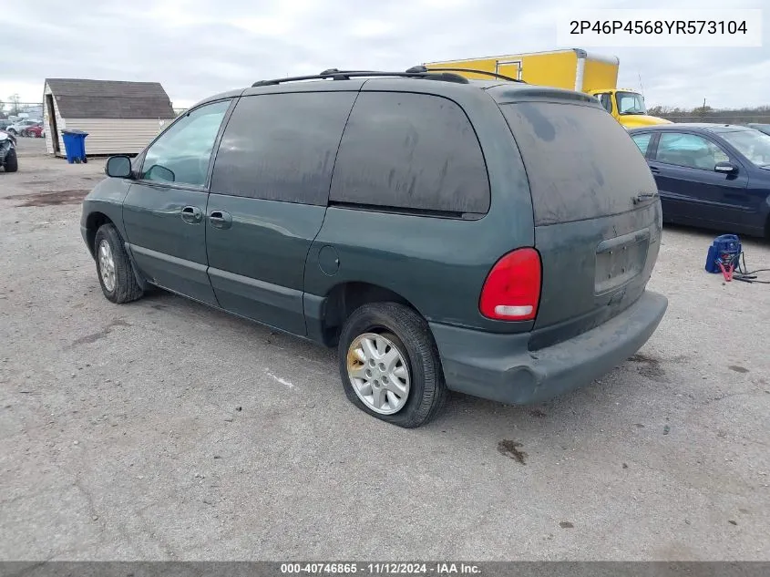 2000 Plymouth Voyager Se VIN: 2P46P4568YR573104 Lot: 40746865