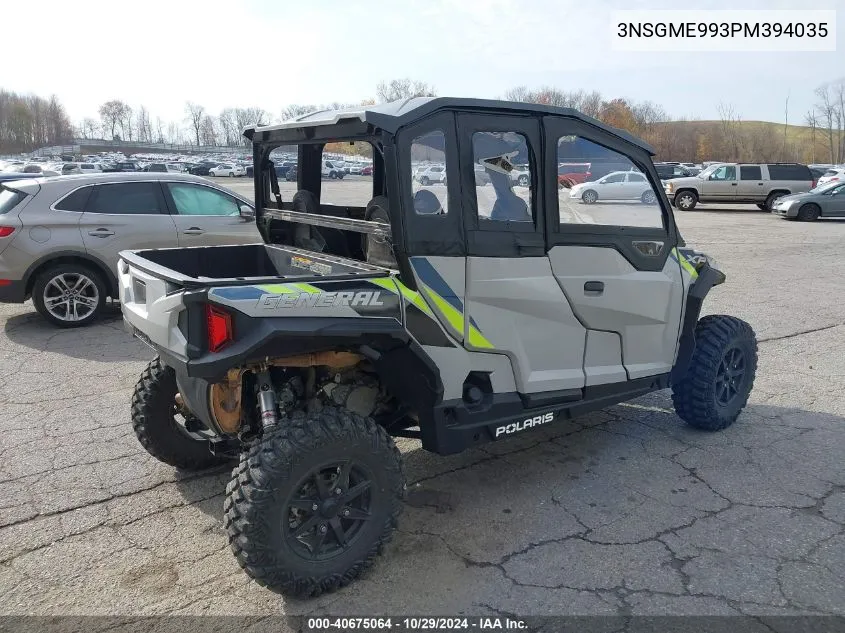 2023 Polaris General Xp 4 1000 Sport VIN: 3NSGME993PM394035 Lot: 40675064