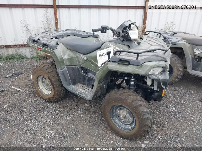 2024 Polaris Sprtmn 450 VIN: 3NESEA508RN670201 Lot: 40473610