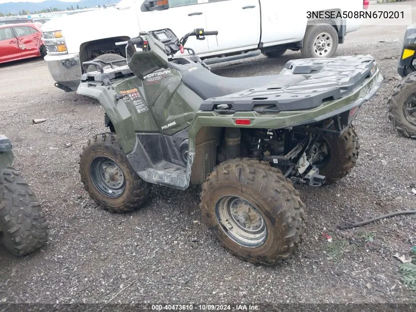 2024 Polaris Sprtmn 450 VIN: 3NESEA508RN670201 Lot: 40473610