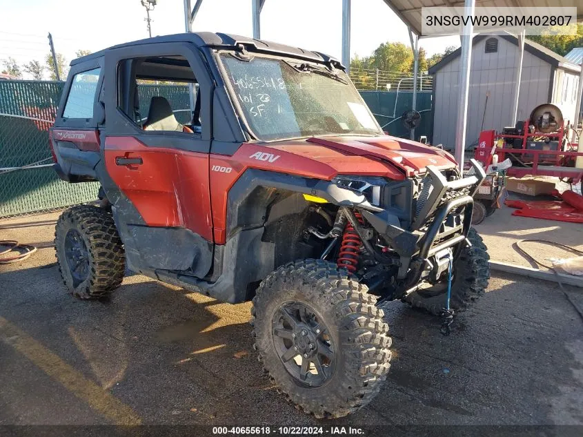 2024 Polaris Xpedition Adv 1000 Northstar VIN: 3NSGVW999RM402807 Lot: 40655618