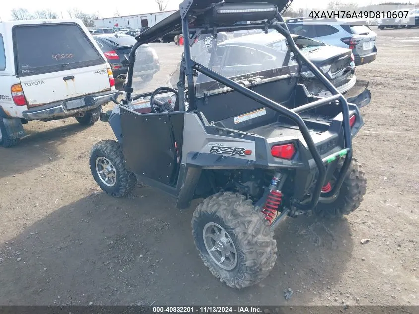 2009 Polaris Ranger Rzr/S VIN: 4XAVH76A49D810607 Lot: 40832201