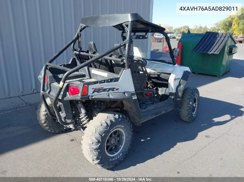 2010 Polaris Ranger Rzr VIN: 4XAVH76A5AD829011 Lot: 40718386