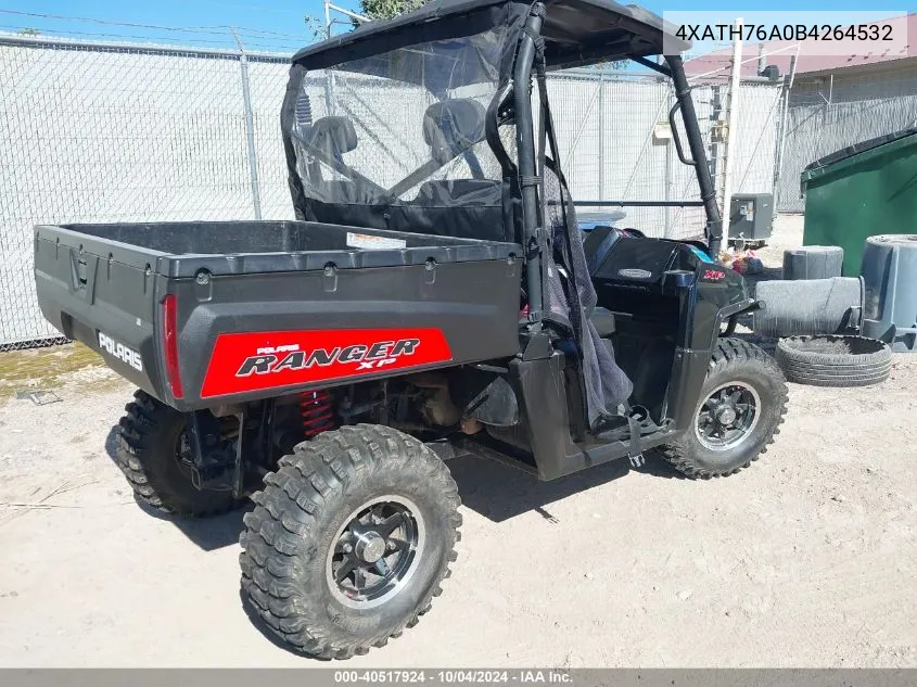 2011 Polaris Ranger 800/Xp VIN: 4XATH76A0B4264532 Lot: 40517924