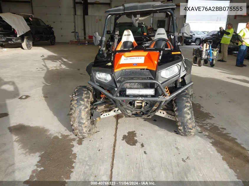 2011 Polaris Ranger Rzr 800S VIN: 4XAVE76A2BB075555 Lot: 40766323