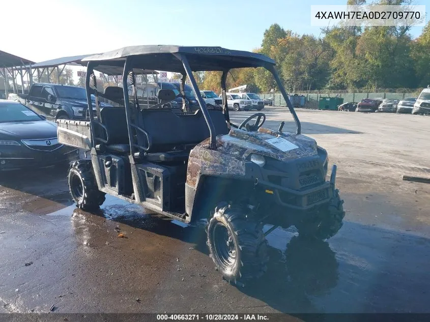 2013 Polaris Ranger 800 Crew Eps VIN: 4XAWH7EA0D2709770 Lot: 40663271