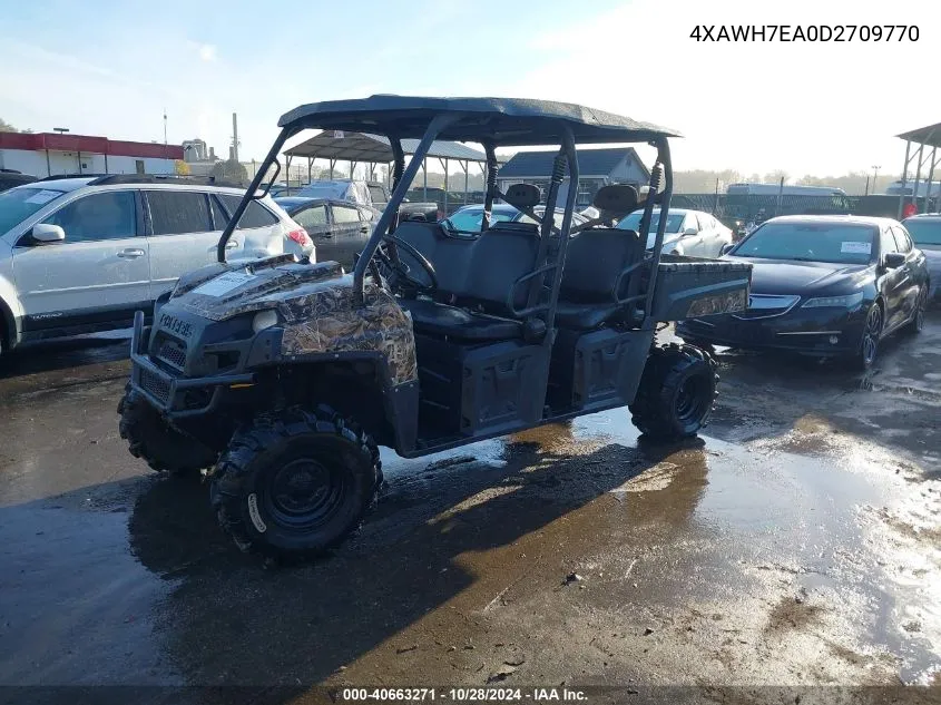 2013 Polaris Ranger 800 Crew Eps VIN: 4XAWH7EA0D2709770 Lot: 40663271