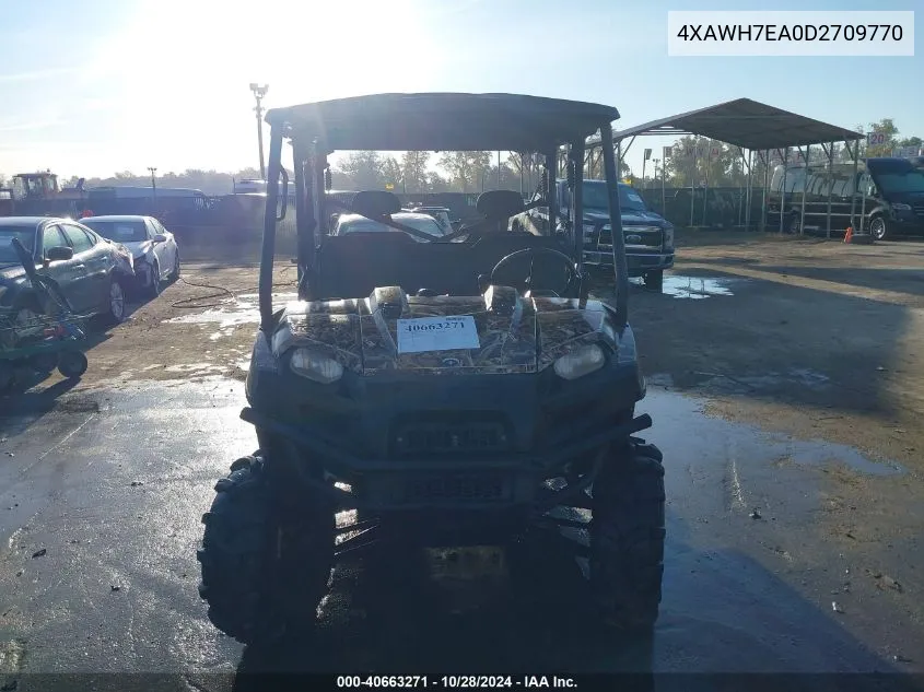 2013 Polaris Ranger 800 Crew Eps VIN: 4XAWH7EA0D2709770 Lot: 40663271