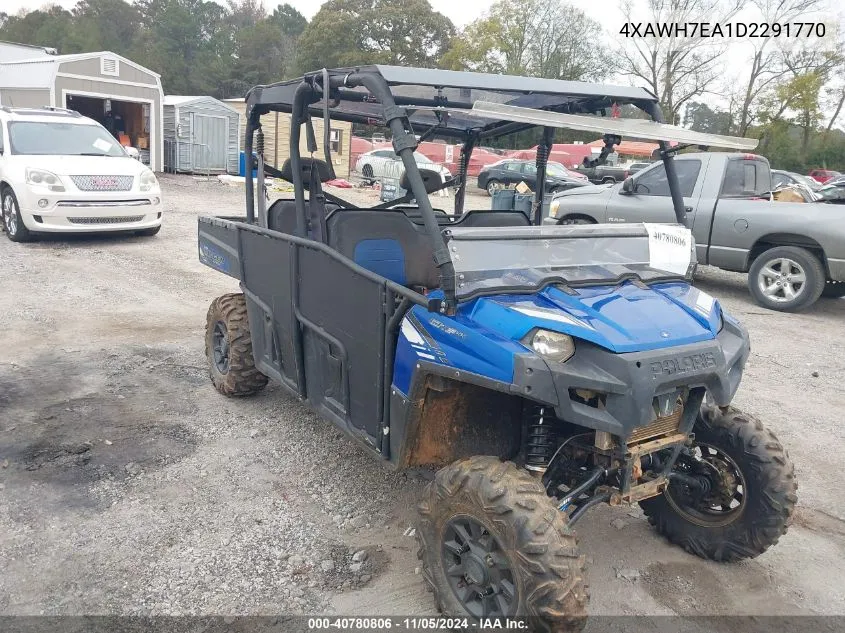 2013 Polaris Ranger 800 Crew Eps VIN: 4XAWH7EA1D2291770 Lot: 40780806