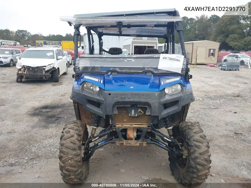 2013 Polaris Ranger 800 Crew Eps VIN: 4XAWH7EA1D2291770 Lot: 40780806