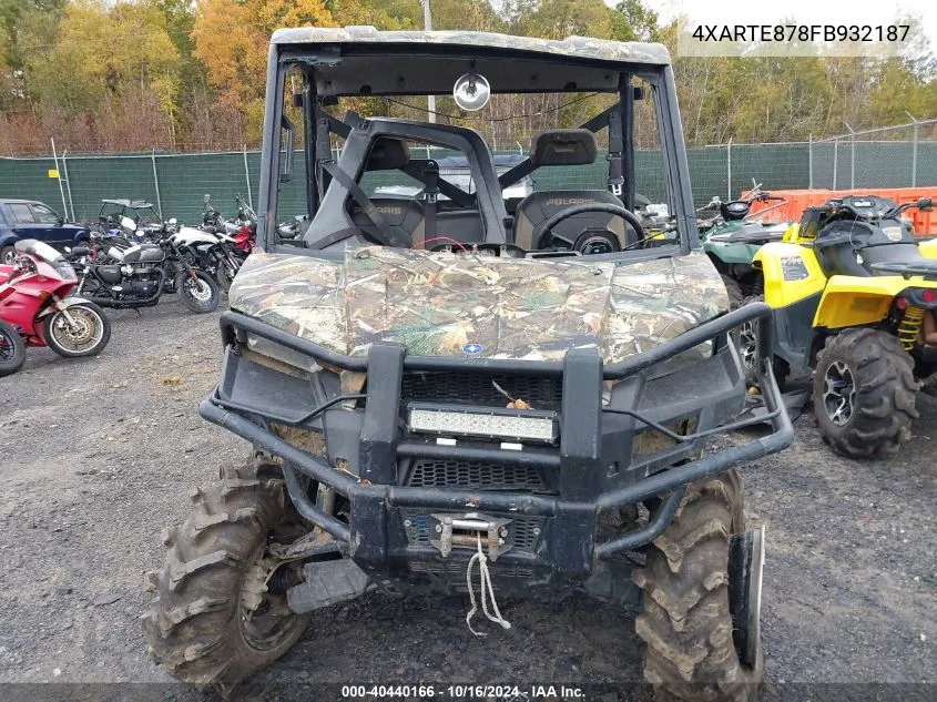 2015 Polaris Ranger Xp 900 Eps VIN: 4XARTE878FB932187 Lot: 40440166