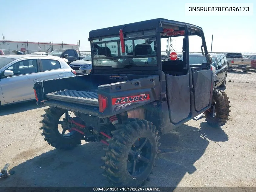 2015 Polaris Ranger Crew 900 Eps VIN: 3NSRUE878FG896173 Lot: 40619261