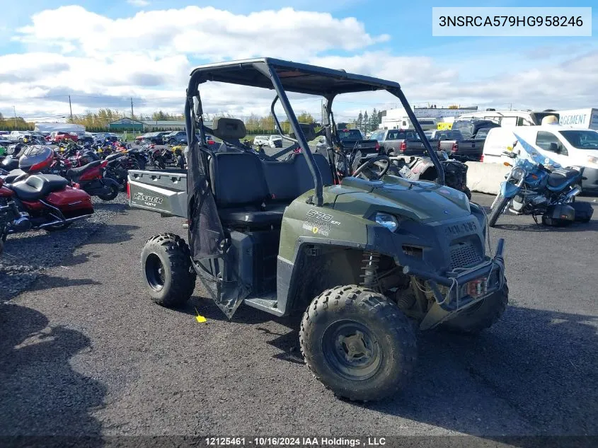 2017 Polaris Ranger 570 Full-Size VIN: 3NSRCA579HG958246 Lot: 12125461