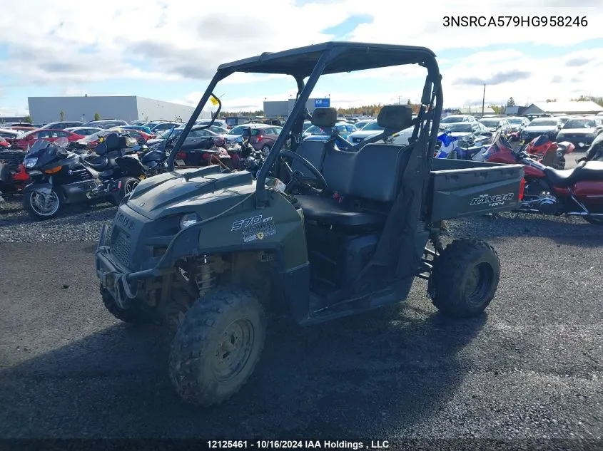 2017 Polaris Ranger 570 Full-Size VIN: 3NSRCA579HG958246 Lot: 12125461