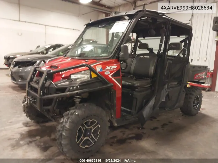 2017 Polaris Ranger Crew Xp 1000 Eps VIN: 4XARVE999H8028634 Lot: 40672915