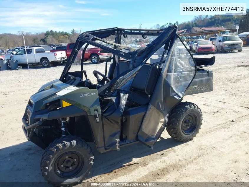 2017 Polaris Ranger 570 VIN: 3NSRMA57XHE774412 Lot: 40830037