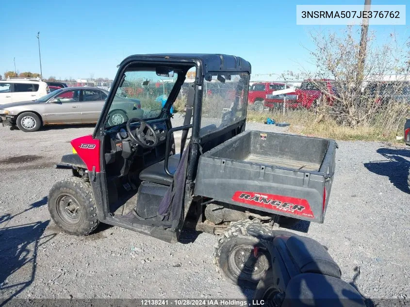 2018 Polaris Ranger 500 VIN: 3NSRMA507JE376762 Lot: 12138241