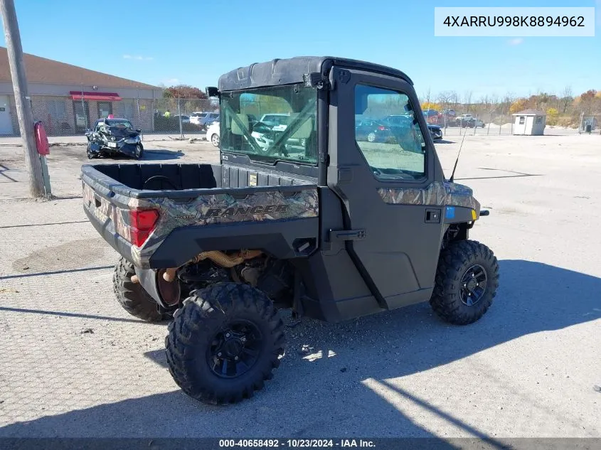 2019 Polaris Ranger Xp 1000 Eps Northstar Hvac Edition VIN: 4XARRU998K8894962 Lot: 40658492