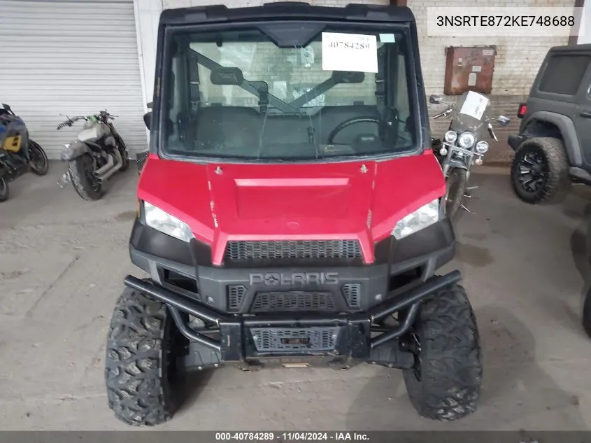 2019 Polaris Ranger Xp 900 Eps VIN: 3NSRTE872KE748688 Lot: 40784289