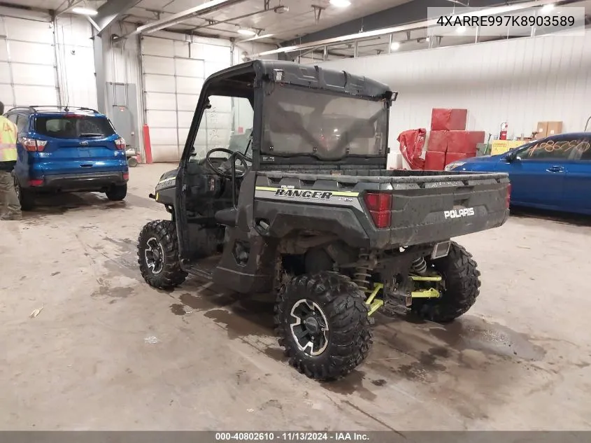 2019 Polaris Ranger Xp 1000 Eps VIN: 4XARRE997K8903589 Lot: 40802610