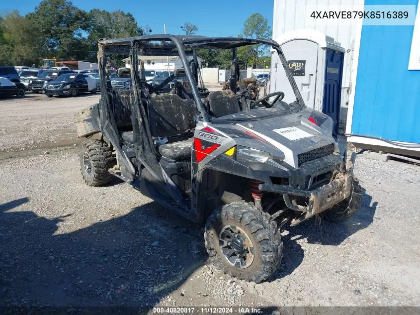 2019 Polaris Ranger Crew Xp 900 Eps VIN: 4XARVE879K8516389 Lot: 40820817