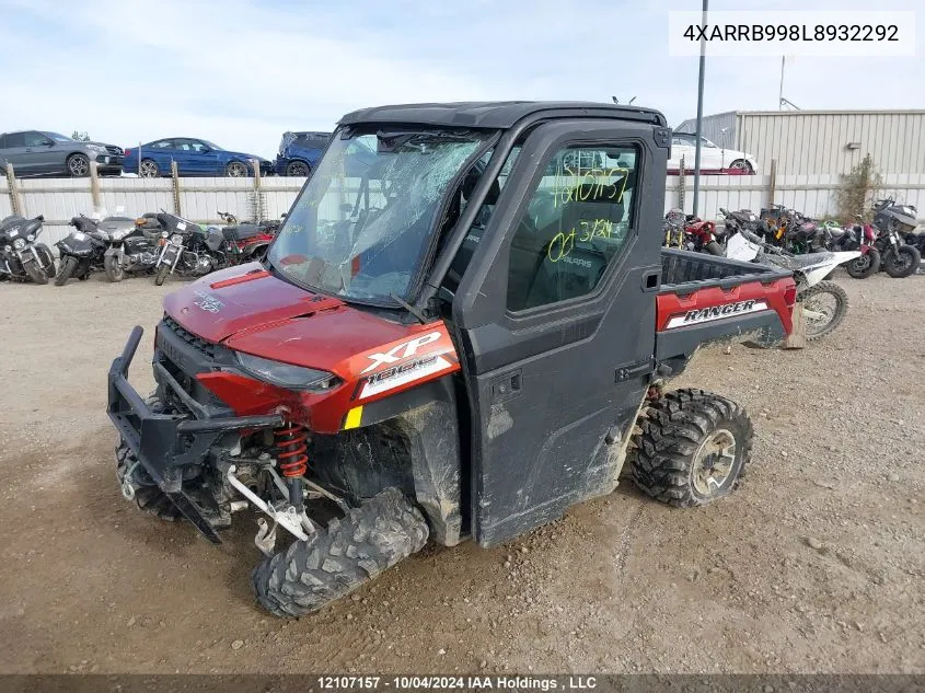 2020 Polaris Ranger Xp 1000 Premium Back Country VIN: 4XARRB998L8932292 Lot: 12107157