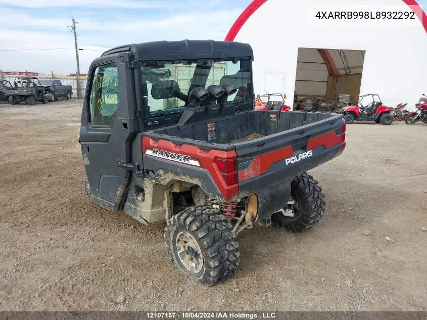 2020 Polaris Ranger Xp 1000 Premium Back Country VIN: 4XARRB998L8932292 Lot: 12107157