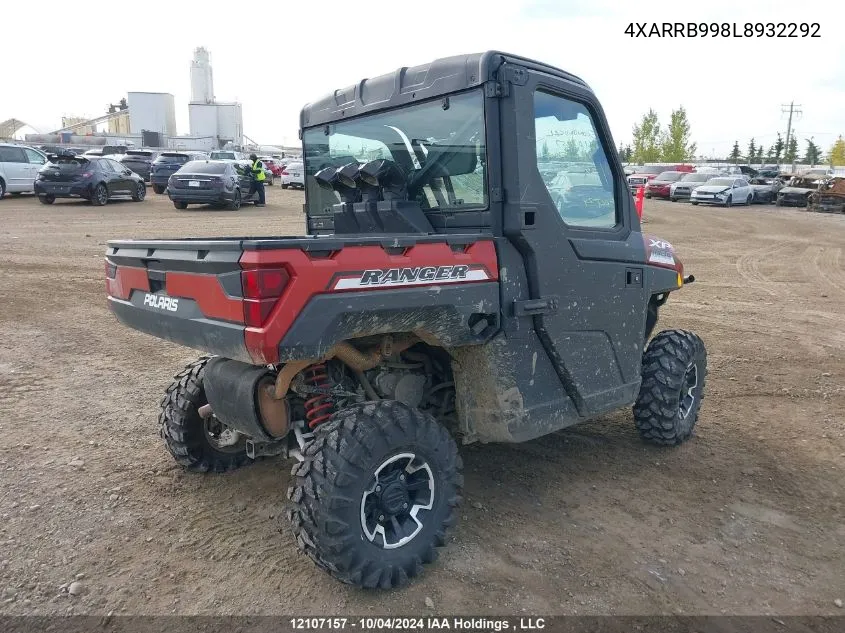 2020 Polaris Ranger Xp 1000 Premium Back Country VIN: 4XARRB998L8932292 Lot: 12107157