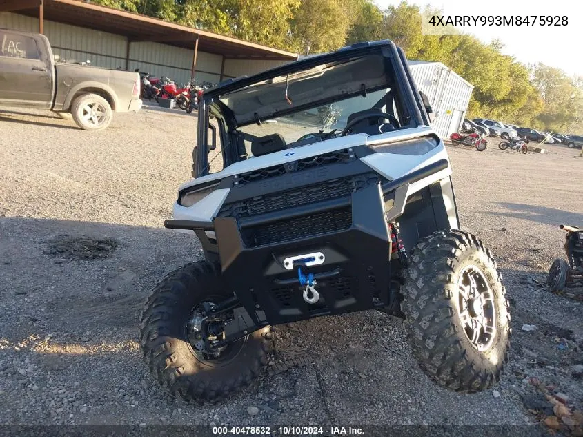 2021 Polaris Ranger Xp 1000 Northstar Ultimate VIN: 4XARRY993M8475928 Lot: 40478532