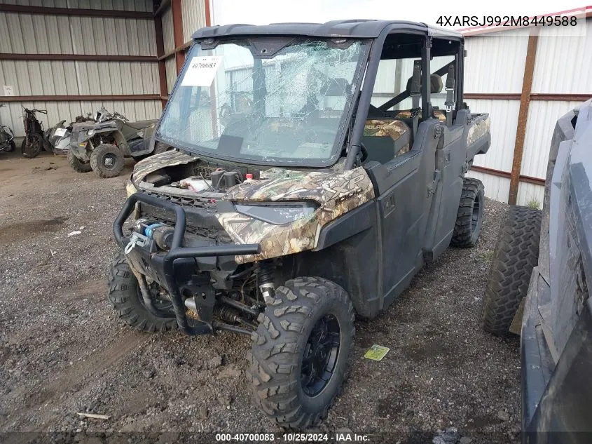 2021 Polaris Ranger VIN: 4XARSJ992M8449588 Lot: 40700083