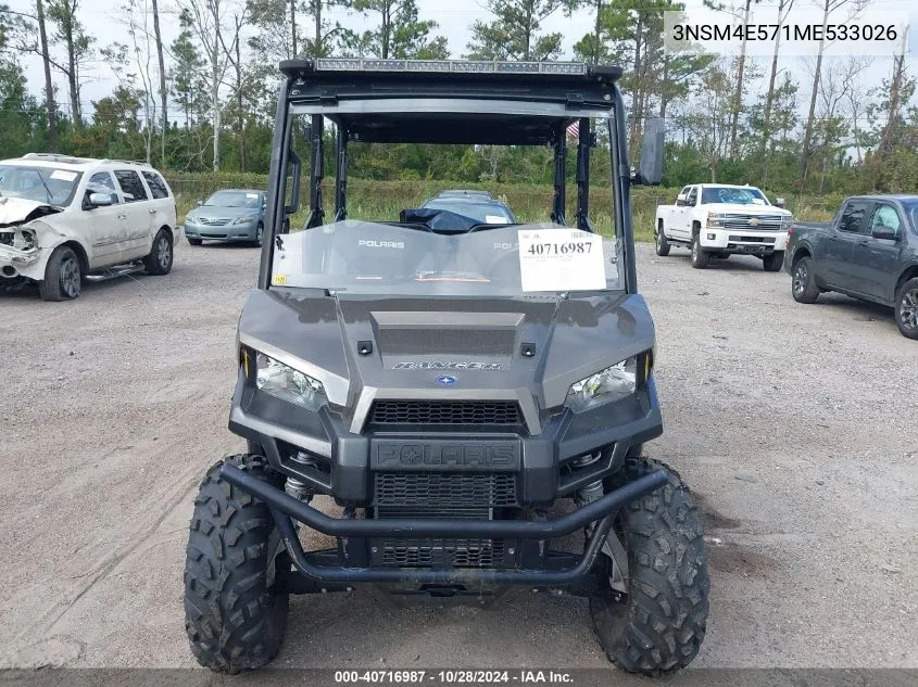 2021 Polaris Ranger Crew 570-4 Premium VIN: 3NSM4E571ME533026 Lot: 40716987