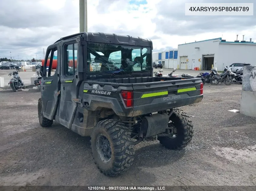 2023 Polaris Ranger Crew Xp 1000 Northstar Ultimate VIN: 4XARSY995P8048789 Lot: 12103163