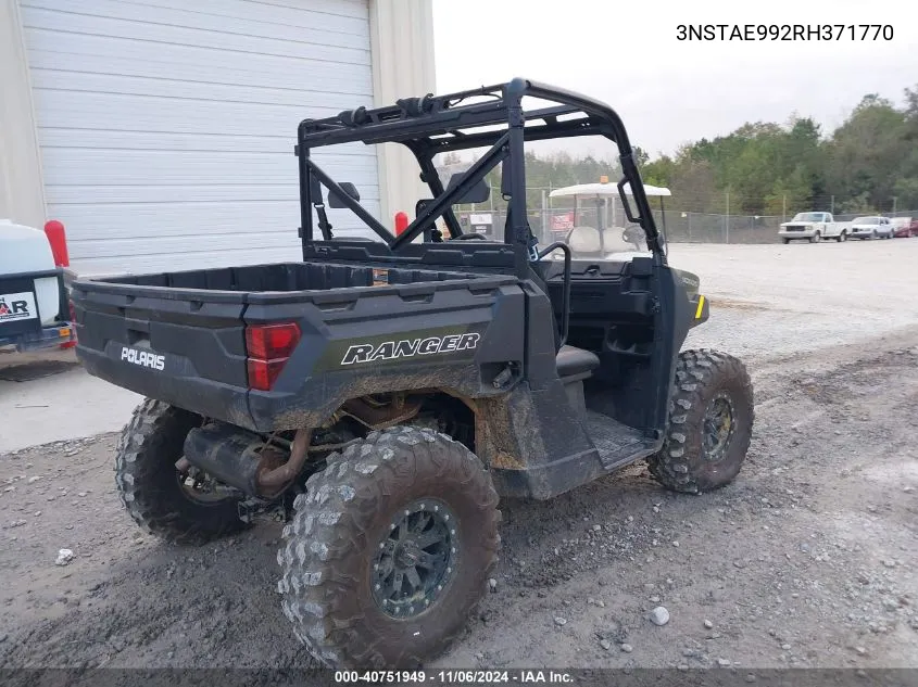 2024 Polaris Ranger 1000 Eps/1000 Premium VIN: 3NSTAE992RH371770 Lot: 40751949