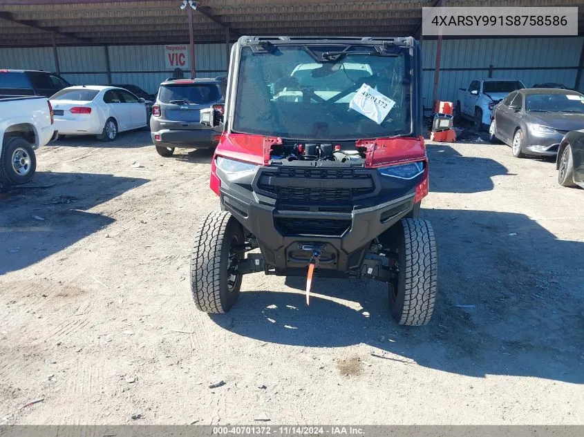 2025 Polaris Ranger Crew Xp 1000 Northstar Ultimate VIN: 4XARSY991S8758586 Lot: 40701372