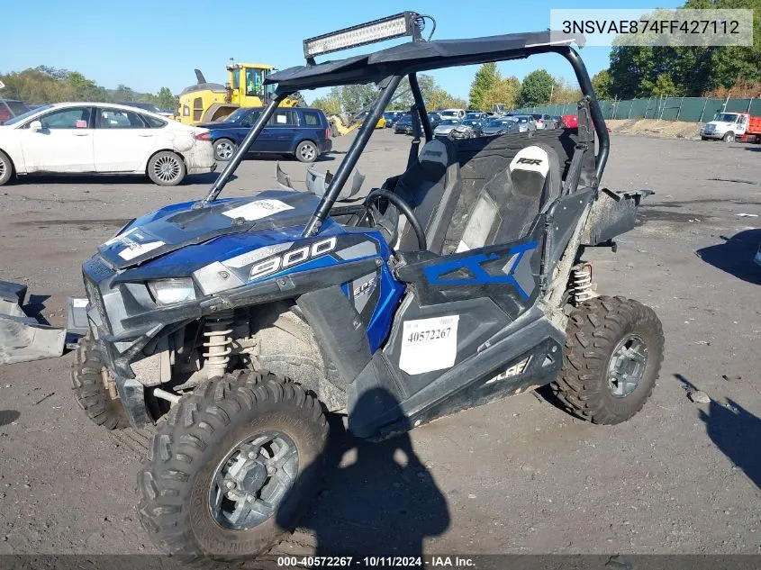 2015 Polaris Rzr 900 Eps VIN: 3NSVAE874FF427112 Lot: 40572267