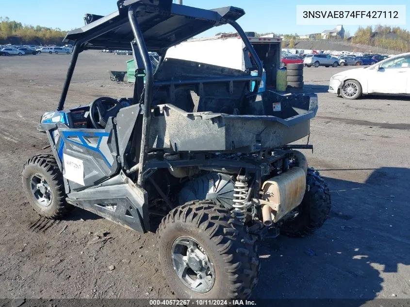 2015 Polaris Rzr 900 Eps VIN: 3NSVAE874FF427112 Lot: 40572267