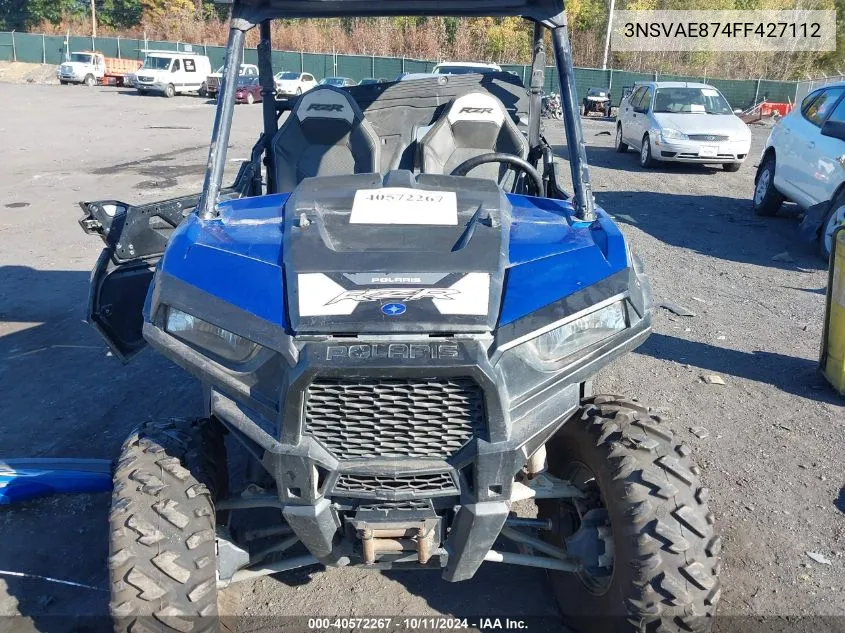 2015 Polaris Rzr 900 Eps VIN: 3NSVAE874FF427112 Lot: 40572267