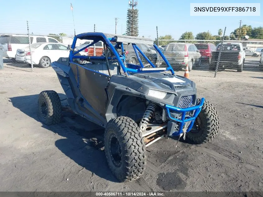 2015 Polaris Rzr Xp 1000 Eps VIN: 3NSVDE99XFF386718 Lot: 40586711