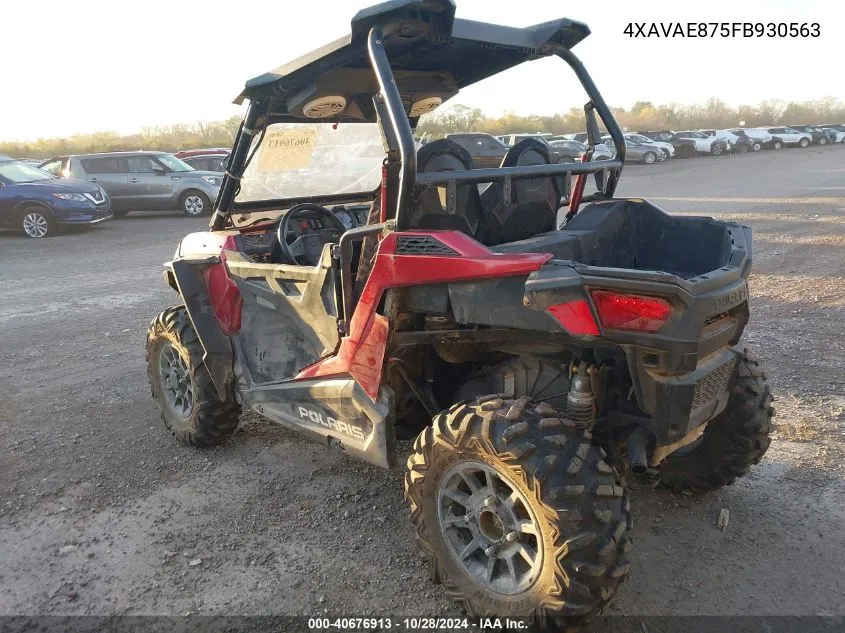 2015 Polaris Rzr 900 Eps VIN: 4XAVAE875FB930563 Lot: 40676913