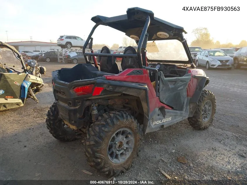 2015 Polaris Rzr 900 Eps VIN: 4XAVAE875FB930563 Lot: 40676913