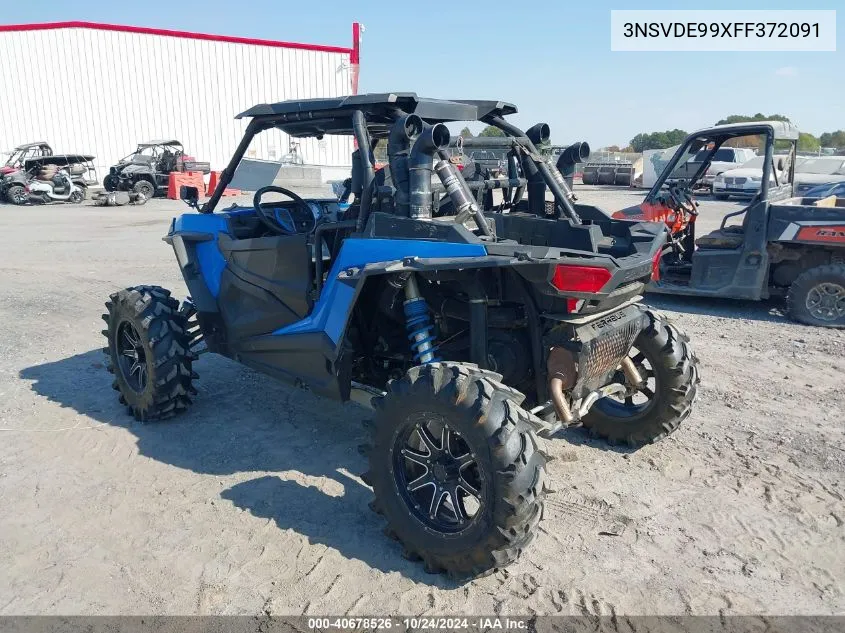 2015 Polaris Rzr Xp 1000 Eps VIN: 3NSVDE99XFF372091 Lot: 40678526